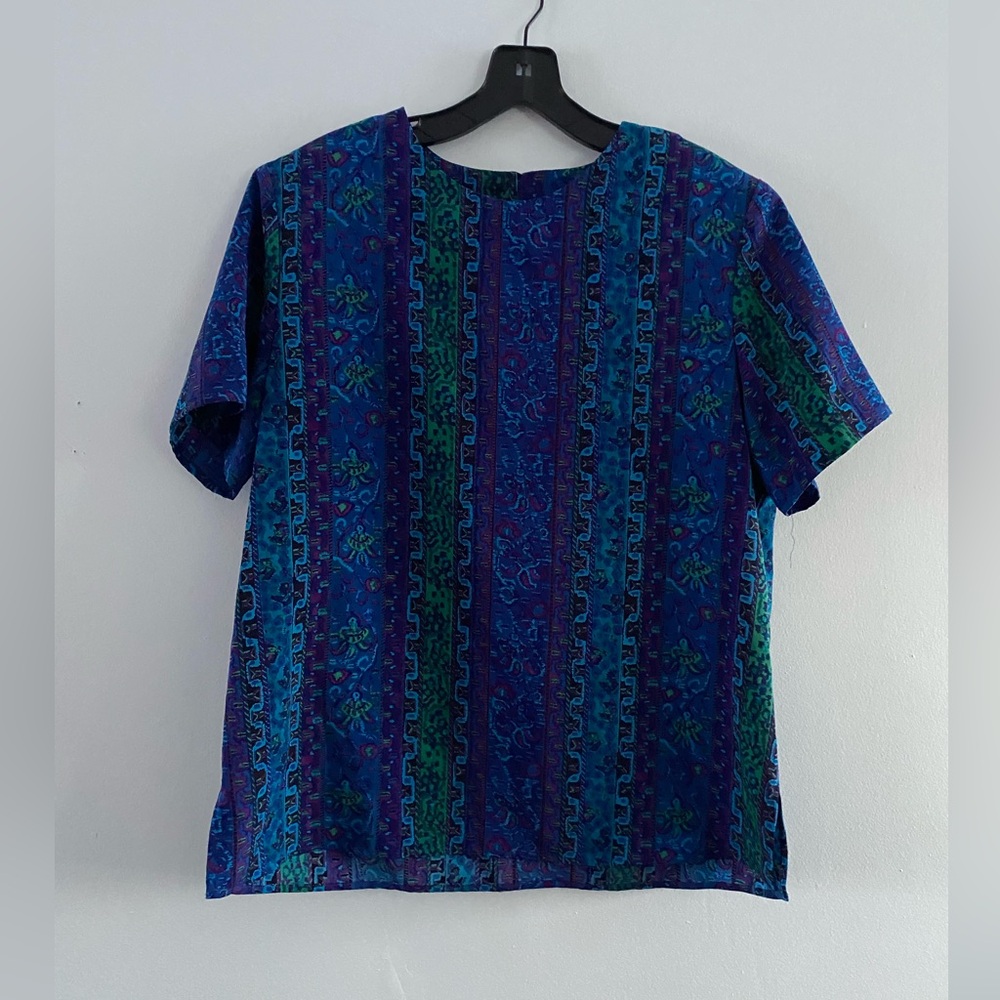 Vintage 70s/80s Patterned Top – Medium